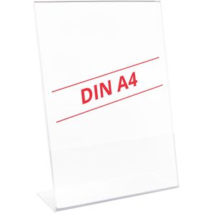 Böttcher-AG Tischaufsteller A4, aus Kunststoff, L-Form, einseitig