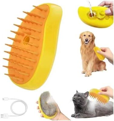 Uplift Picks Steam Pet Brush Cat Grooming Brush Electric Spray Brush Dog Shedding Massage Comb white 1 Pc