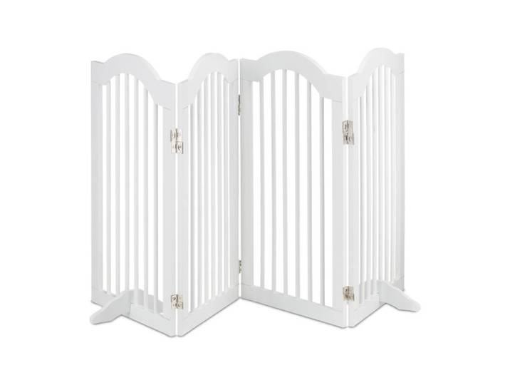 Relaxdays Weißes Absperrgitter 92 cm hoch