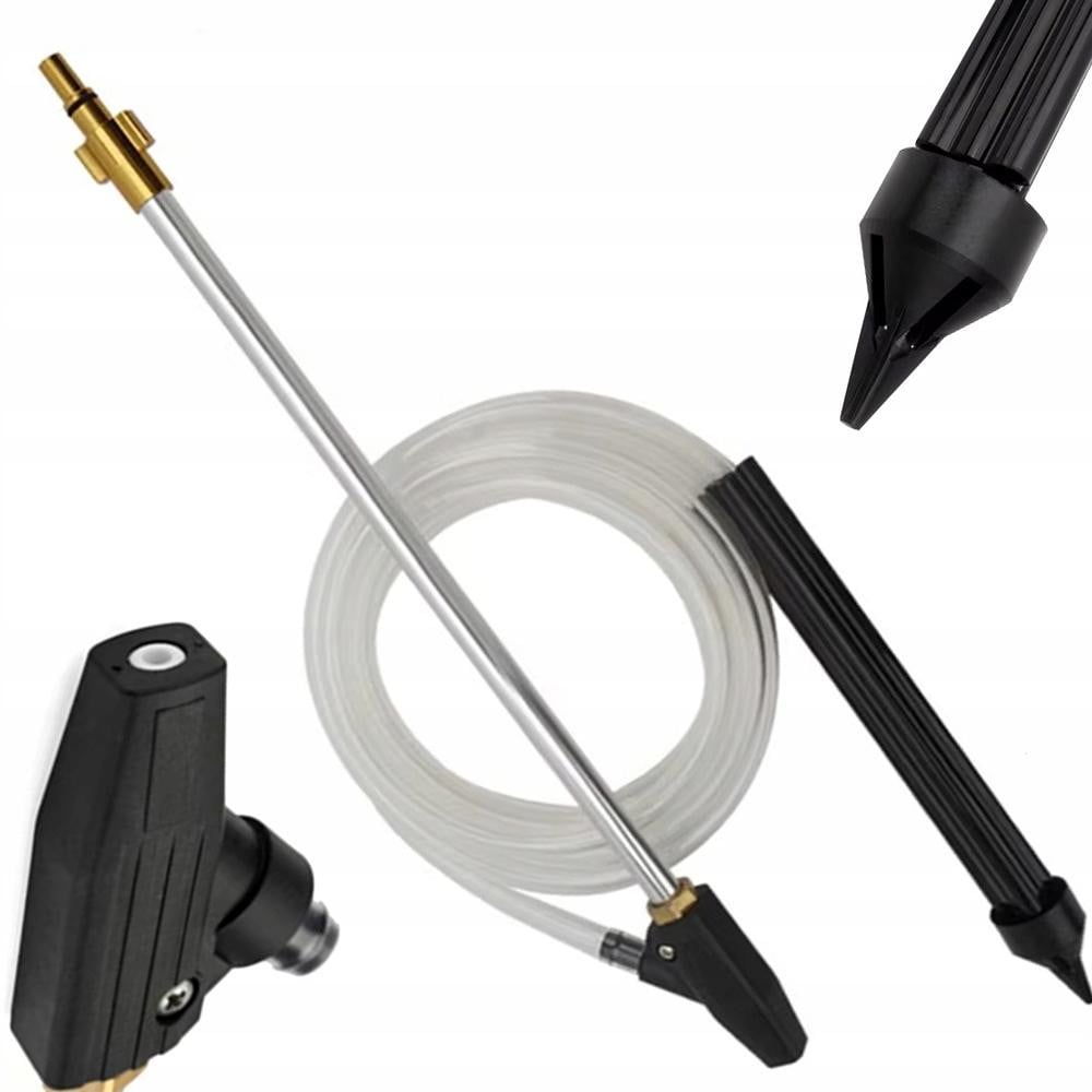 ROSFIX Zandstraalset Injector met Messing Aansluiting, Keramische Spuitmond, 3m Slang en 460mm Hogedruklans, Compatibel met Bosch Hogedrukreinigers