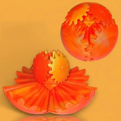 Useful Little Things 3D Printed Gear Ball Fidget Toy orange