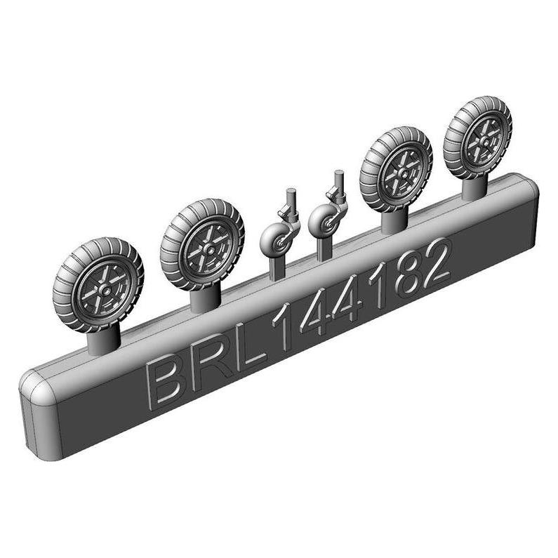 Brengun Messerschmitt Bf-109 A-F wheels set (2 sets) (BRL144182)