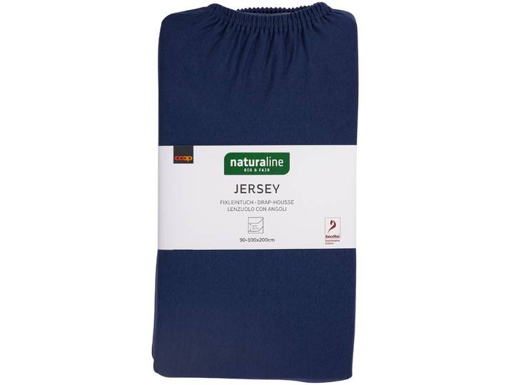 Naturaline Textil Bio Fixl. Jersey 90x200 hellblau