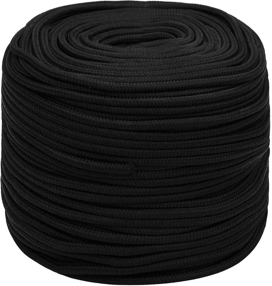 vidaXL Corde de travail Noir 10 mm 25 m Polyester