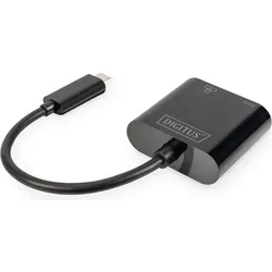 Digitus DN-3027 (USB-C, RJ45 (1x)), Netzwerk Adapter, Schwarz