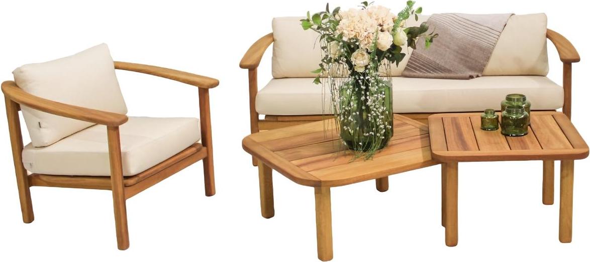 Stilvoller Set Gartenmöbel Sofa 3 Sitzer Komplett Sessel Designer Couchtische
