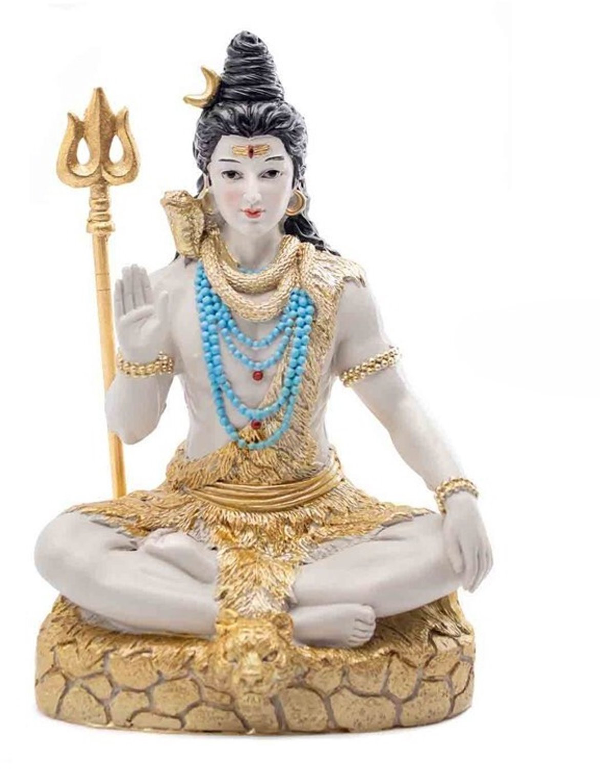 Lord Shiva beeld - Hindoe God - Oer Yogi - Hoogte: 23 cm