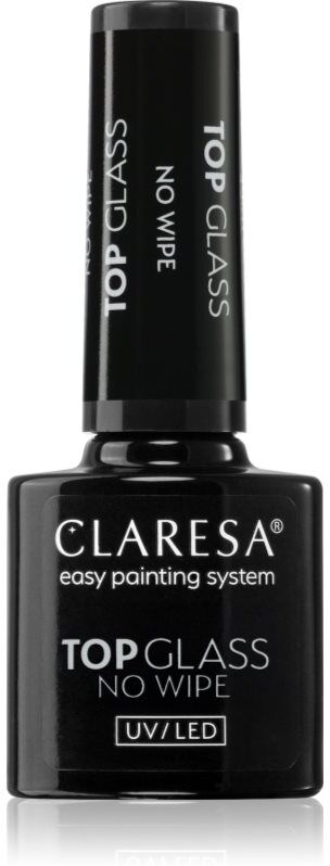 Claresa UV/LED Top Glass No Wipe anti-effusion top coat for shine and protection 5 g
