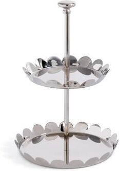 Zodax Lucente Polished Scalloped Metal Display & Serving Tray