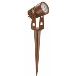 ZAS 3W Mini-Rund-LED-Außenstrahler, Corten-Farbe, 2200K - Beneito & Faure für hochwertige Architekturbeleuchtung