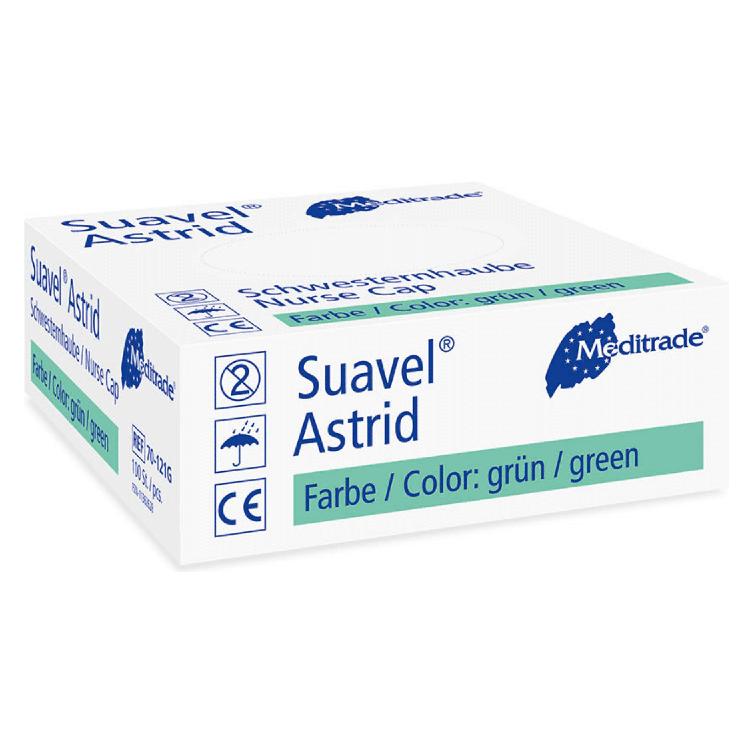 Meditrade unisex Baretthauben Suavel Astrid blau Grösse L 100 St. (70-121B)