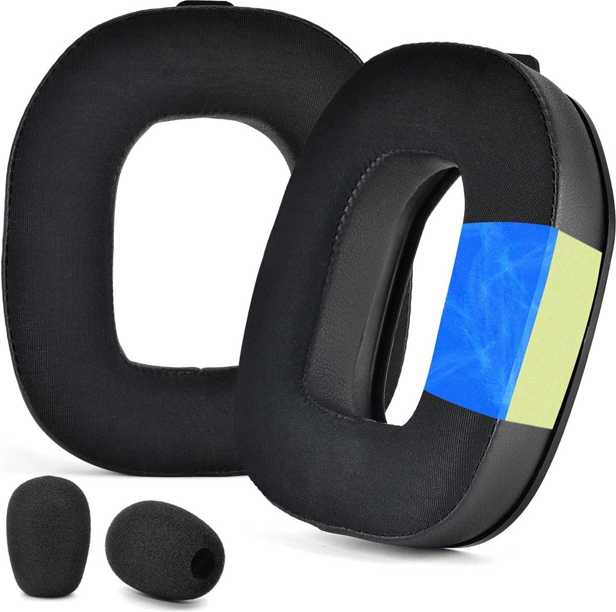 Defean vervangende oorkussens en microfoonschuim compatibel met Astro A40 TR headset, koelgel met hoge dichtheid voor ruisonderdrukking