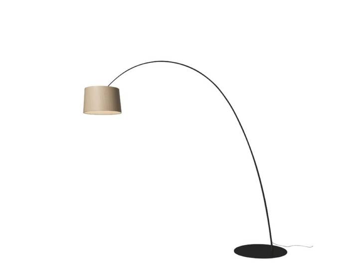 Foscarini Stehleuchte Twiggy Elle Wood, dimmbar, gebogen, aus Ho