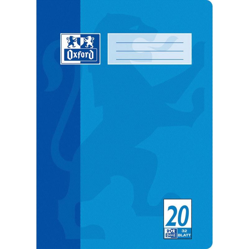 OXFORD Doppelheft Lineatur 20 blanko DIN A4 Innen- und Außenrand, 32 Blatt