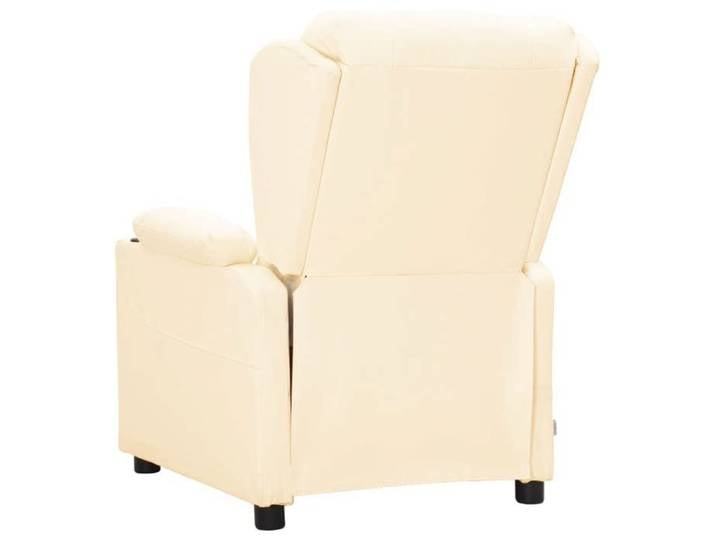 Fauteuil relax - Crème - Fauteuil inclinable - maximale : 110 kg - Crème Similicuir 72.5x96x99.5 cm F7129