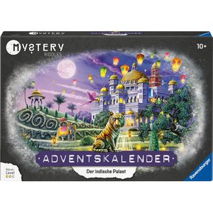 Ravensburger Adventskalender 25530, Mystery, Der indische Palast, mit 24 Rätseln, 50 x 34 cm