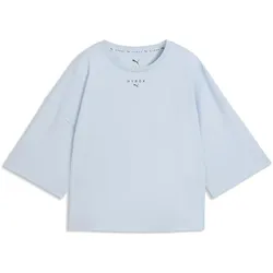 Puma, Damen, Sportshirt, W X Hyrox Cropped Lifestyle Tee (XL), Türkis, Grau, XL