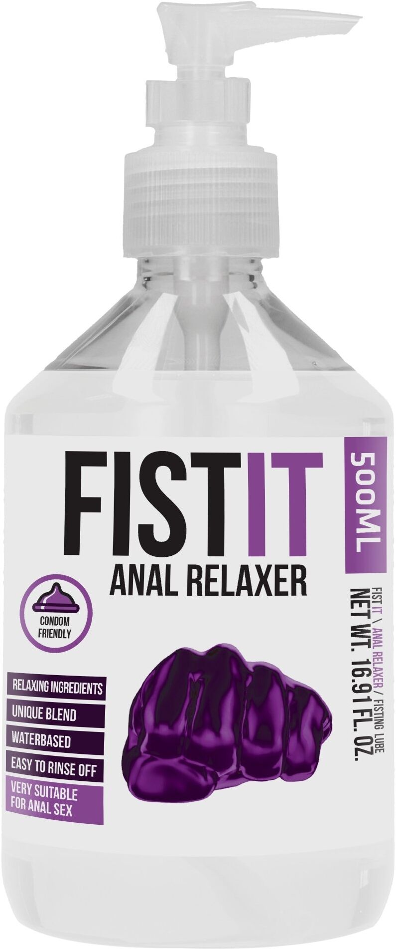 Fist It Crème relaxante Anal Relaxer - Bouteille Pompe 500ml