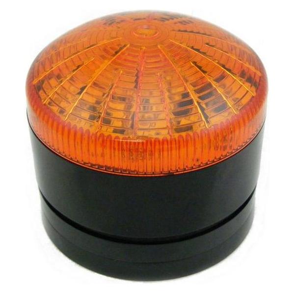 RS PRO LED Blitz, Dauer Signalleuchte Orange, 12 V ac/dc, 24 V ac/dc, Ø 76mm x 49mm (2222469)
