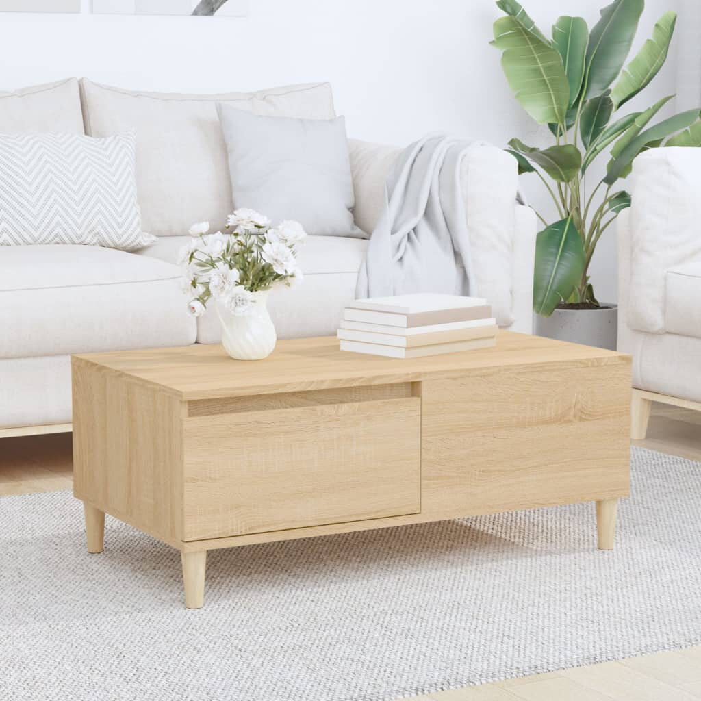 Norden Home Zahir Coffee Table 90x50x36,5 cm Engineered Wood Light Brown