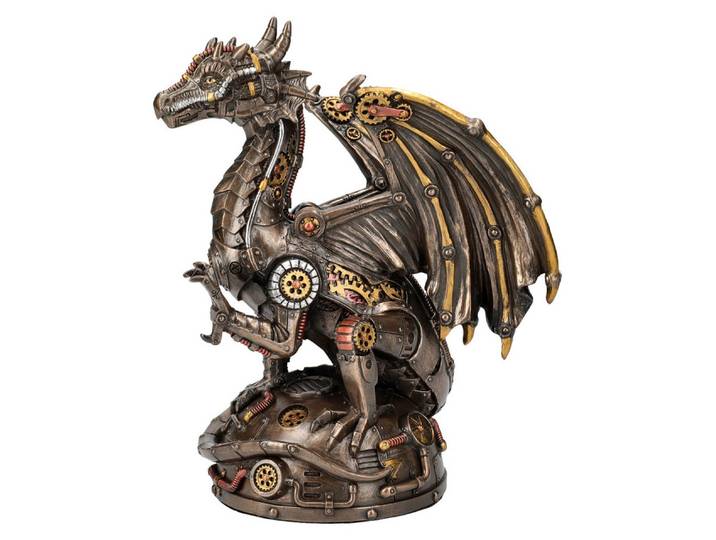 Figuren Shop GmbH Fantasy-Figur Drachenfigur - Steampunk Wächter - Veronese - Fantasy Dekoration