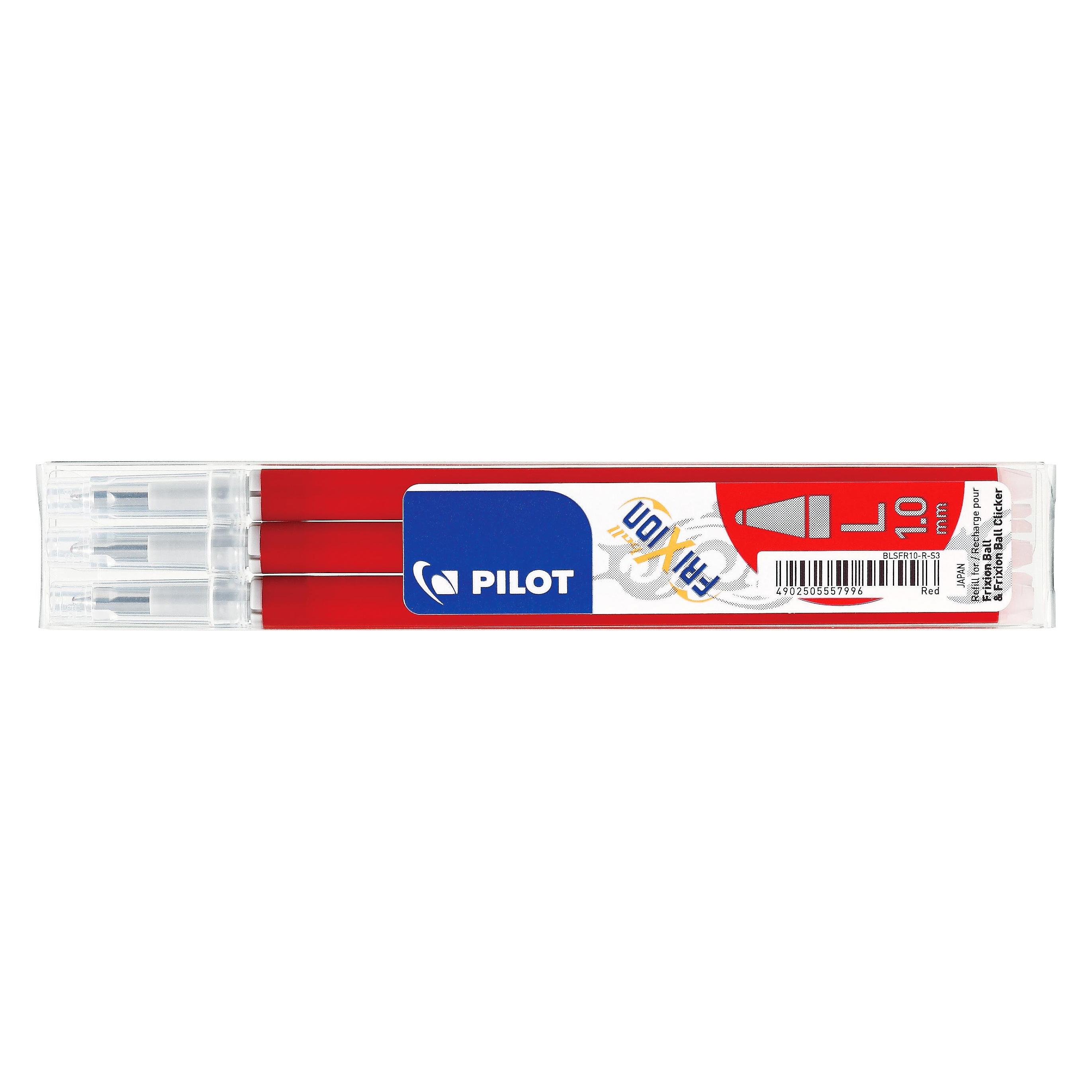 Pilot Ersatzminen FRIXON, Strichstärke 0,6 mm, versch. Farben, 3er-Set (Rot, 0.60 mm, 3 Stk.) (4902505557996)