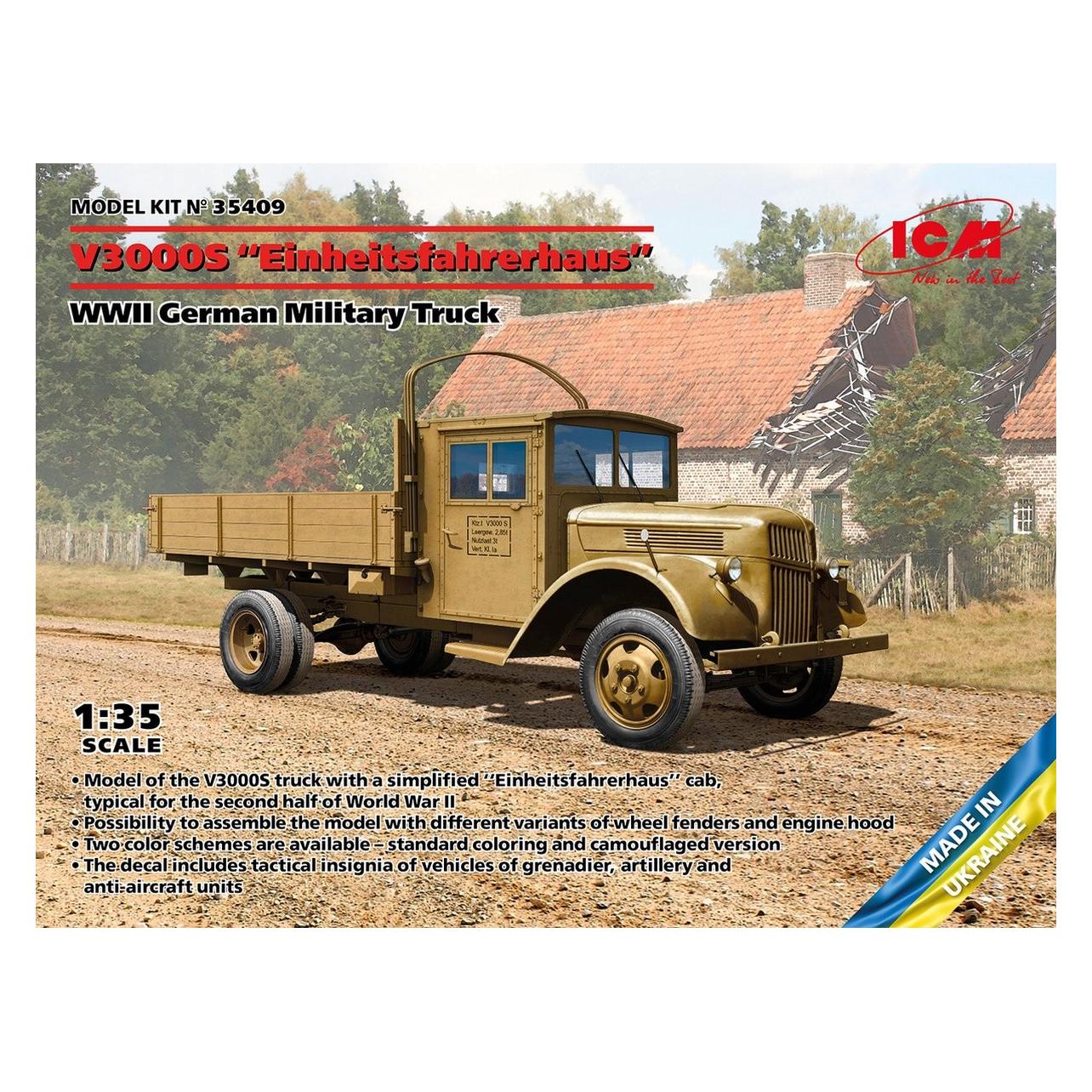 ICM V3000S Einheitsfahrerhaus, WWII German Military Truck (35409)