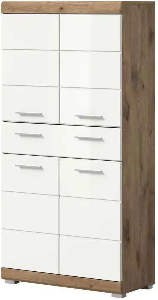 Höffner Midischrank WALDSEE  Breite 74cm  4 Türen  1 Schubkasten  4 Fächer  MDF-Front