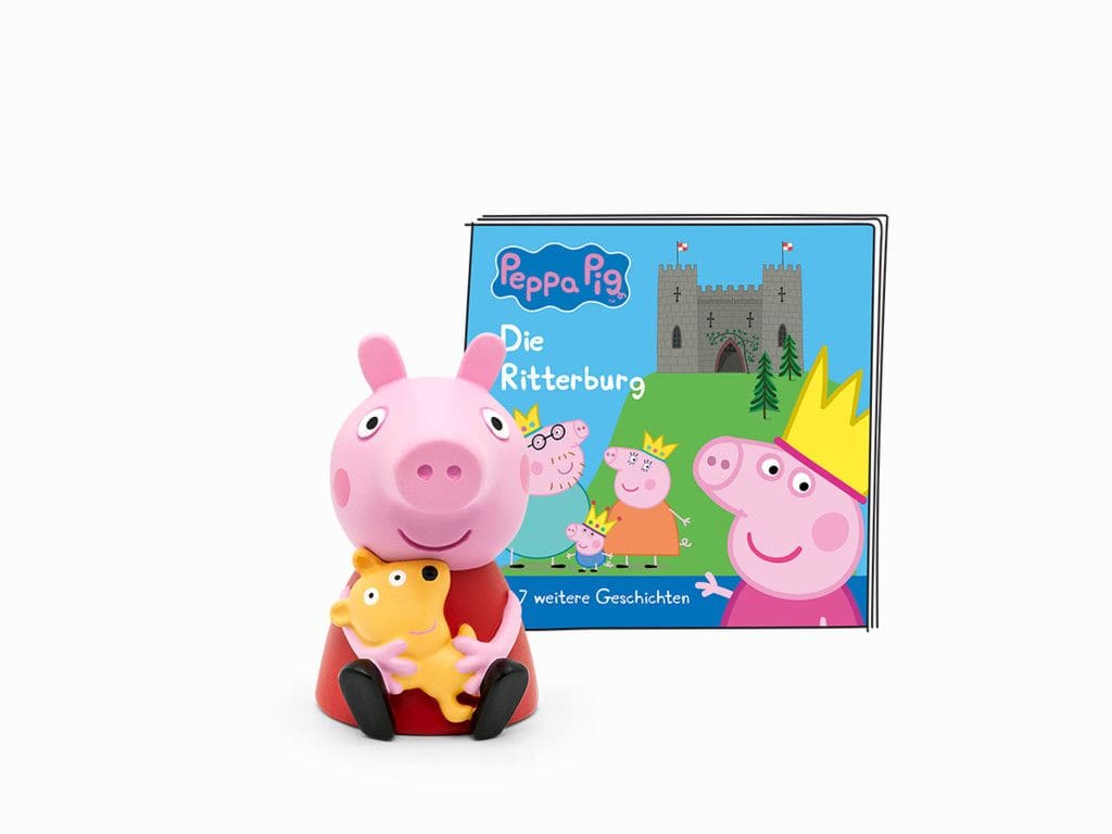 tonies 10000303 Peppa Pig - Die Ritterburg und 7 weitere Geschichten (Pink, Rot, Gelb)