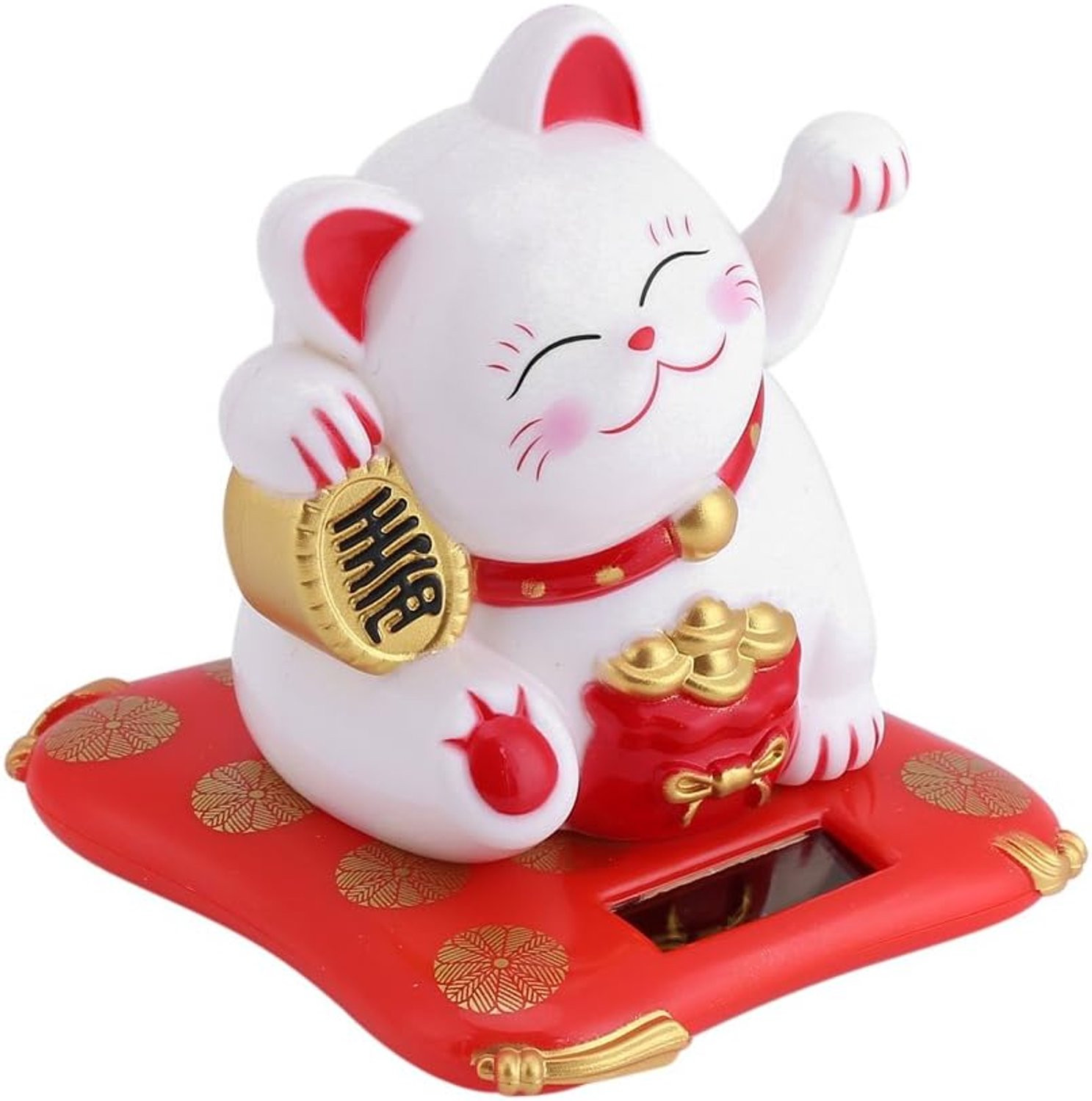 Zwaaiende Gelukskat Feng Shui Decoratie - Wit