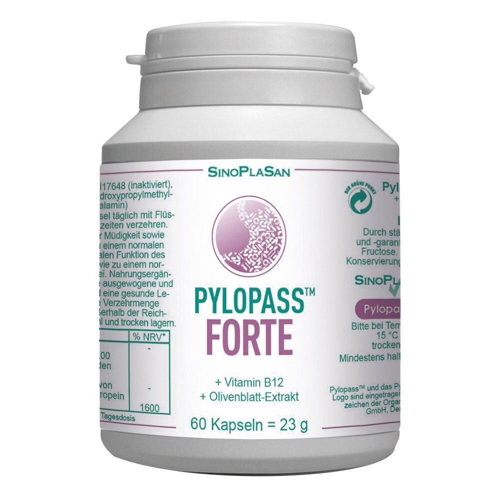 Pylopass Forte 200 mg+Vit.B12+Olivenblattextr.Kps. 60 St Kapseln