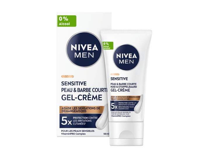 NIVEA MEN Sensitive Huid &amp; Stoppelbaard Gezichtsgel - Dagcrème Gezicht Mannen - Gezichtscreme - 50 ml