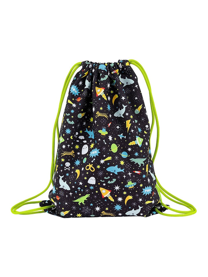 a little lovely company Sportbeutel "Galaxy" in Schwarz - (B)32 x (H)42 x (T)0,3 cm - onesize