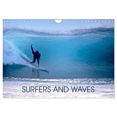 SURFERS AND WAVES (Wall Calendar 2027 DIN A4 landscape), CALVENDO 12 Month Wall Calendar
