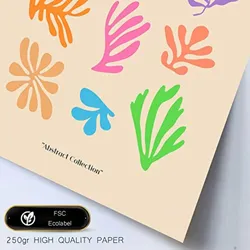 POSTER Set Mit 6 Henri Matisse Vegetation Drucke Des Fauvismus Und Der Abstrakten Kunst Für Innenarchitektur A3 & A4 Weißer Rahmen