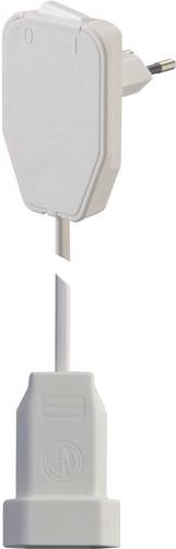 Gebro 104579 Strom Verlängerungskabel Weiß 0.80m H03VVH2-F 2X 0,75mm² mit Zwischenschalter