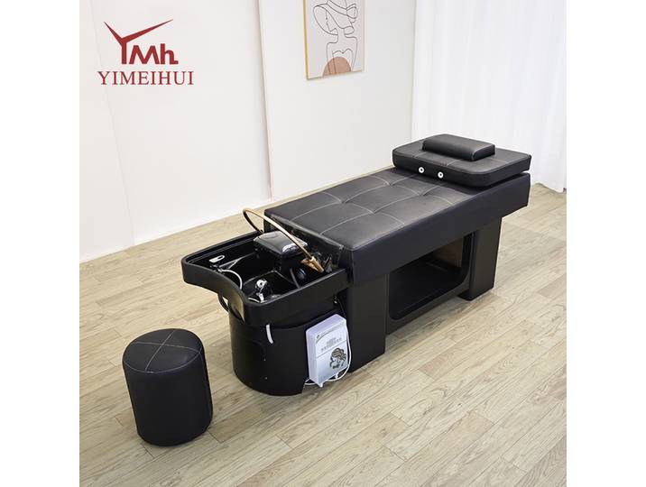 Lit de lavage capillaire japonais avec cuve et vapeur pour salon de beauté, thérapie aquatique et massage thaïlandais
