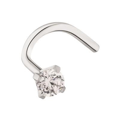 Nasenpiercing AMOR "Schmuck Geschenk Piercing Körperschmuck Silber 925", silber (silber, 925, kristallweiß), Piercings, Damen, Silber 925 (Sterlingsilber), mit Zirkonia (synth.)