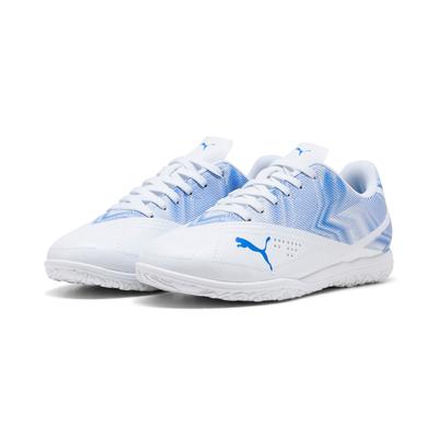 Fußballschuh PUMA "RAPID IT JR", Mädchen, Gr. 34, Textil, blau (puma weiß, ultra blau), Synthetik, Schuhe Fußballschuh, für Halle und Straße