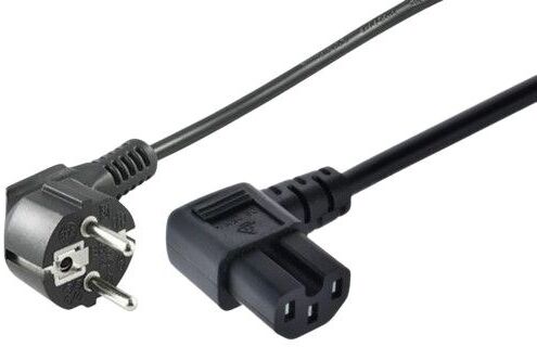 Microconnect Power Cord CEE 7/7 Angled to C15 Angled 2m Black