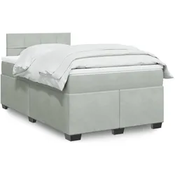 vidaXL, Boxspringbett, Yamiser (Block mit Quadraten) (140 x 190 cm)