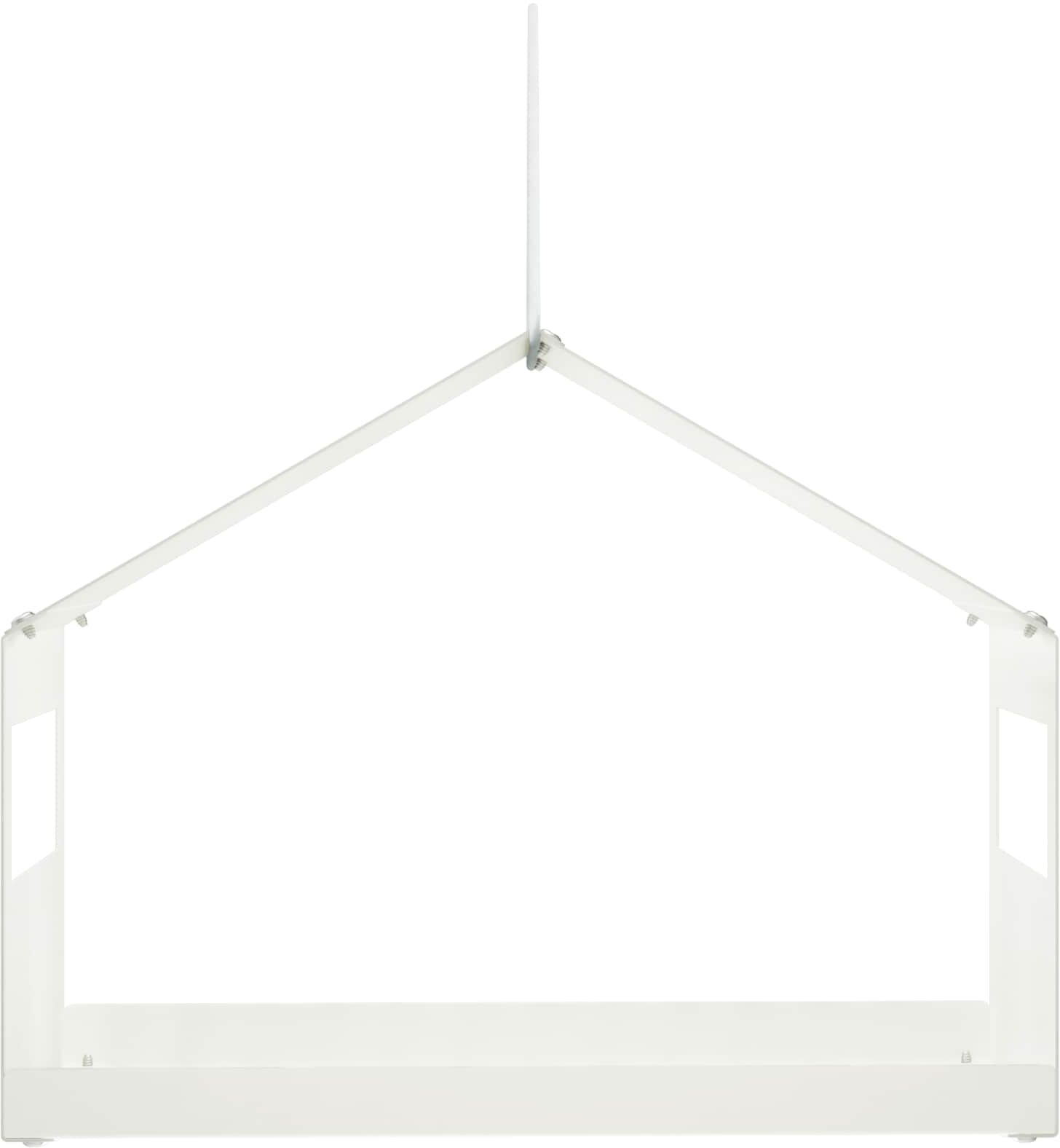 vidaXL Mangeoire à oiseaux suspendue Acier Blanc 30 x 23 x 23 cm
