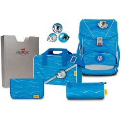 DerDieDas Schulranzenset ErgoFlex Buttons Polar, 5-teilig