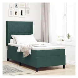 vidaXL, Boxspringbett, Samt Boxspring (100 x 200 cm)