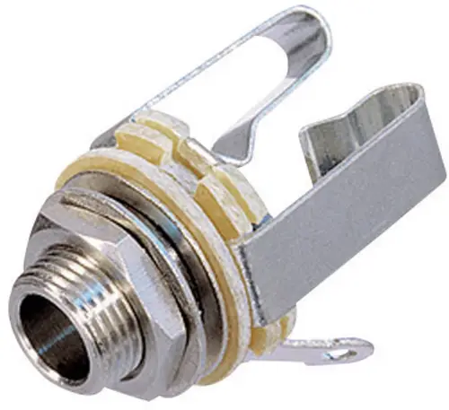 Rean AV NYS 230 Klinken-Steckverbinder 6.35mm Buchse, Einbau vertikal Polzahl: 3 Stereo Silber