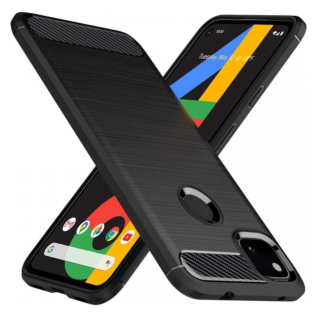 Screenguard Google Pixel 4a Hülle Carbon Brushed Soft TPU (Google Pixel 4a) (00026918)