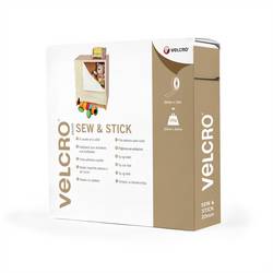 VELCRO® Klettband zum Aufnähen & Aufkleben, Haken & Flausch 20mm x 10m Weiß VEL-EC60261