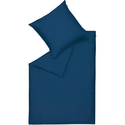 Bettwäsche "Pure", blau (marine, dunkelblau, blau), B/L: 155cm x 220cm, 1 Stk., 1 Stk., Satin, B/L: 80cm x 80cm, 2 Stk., Satin, Obermaterial: 100% Baumwolle, SCHÖNER WOHNEN-KOLLEKTION, Bettwäsche, Bettwäsche, Satinbettwäsche aus 100% reiner Baumwolle