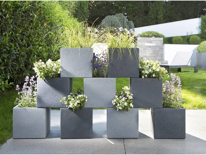 Vase à plantes 30/240 Ø 27cm Gris/Gris
