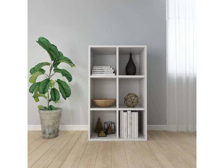 Bibliothèque en Bois - Blanc - Bibliothèque/Buffet blanc 66x30x98 cm - Bois d'ingénierie - Étagère Salon lsn98p